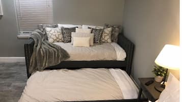 1 bedroom, iron/ironing board, travel crib, free WiFi