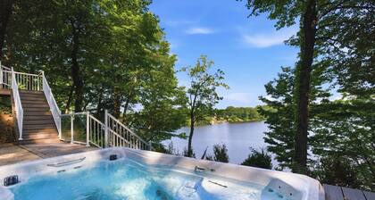 Private Lakefront Escape, Launch boat from dock, swim island, hot tub, game room