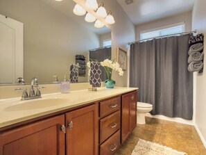 Hair dryer, towels