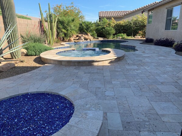 Outdoor pool, a heated pool