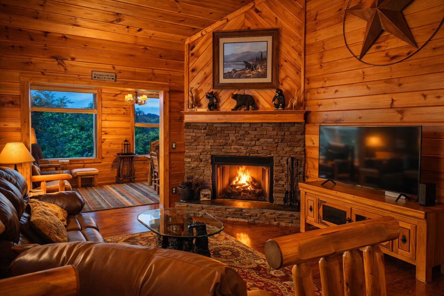 TV connectée, cheminée