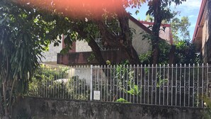 A gated area with a concrete wall, a metal fence, and some greenery. - Stay in resedential house in pasig city (Pasig)