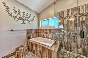 Bathtub, hair dryer, towels