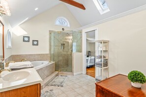 Bathtub, hair dryer
