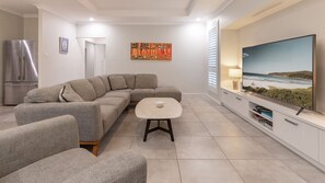 TV, DVD player, ping pong