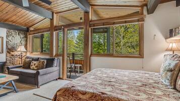 1 bedroom, desk, iron/ironing board, travel crib