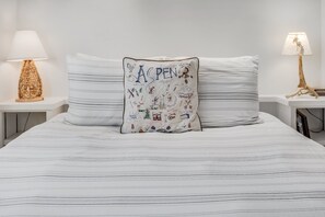 1 bedroom, desk, iron/ironing board, travel cot