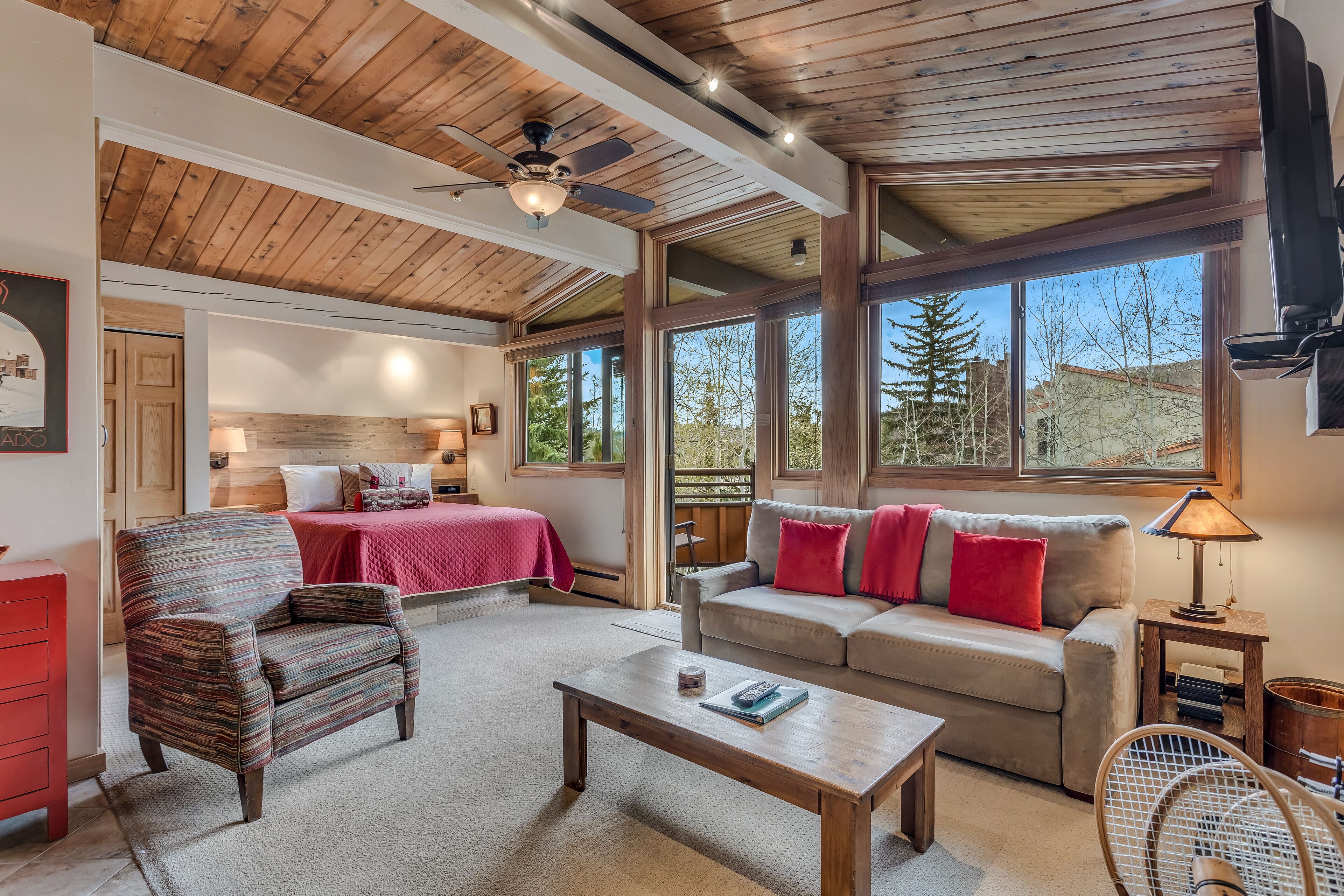 1 bedroom, desk, iron/ironing board, travel crib