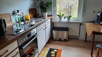 Apartemen, 1 Tempat Tidur Queen dengan tempat tidur Sofa | Dapur pribadi | Lemari es, microwave, oven, dan kompor