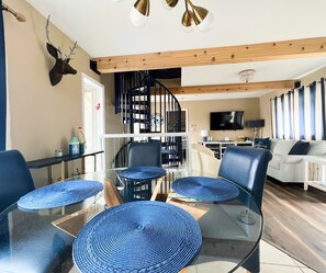 Dining - Pool table! Waterfront home on Perch Lake outside Traverse City (South Boardman)