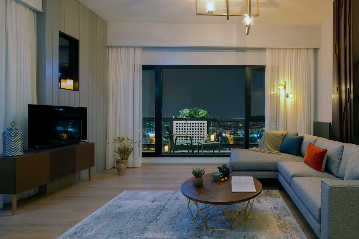 Superior Condo | Living area | 109-cm LCD TV with cable channels, TV