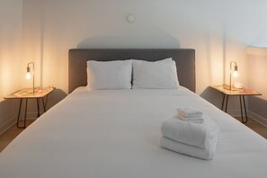 1 bedroom, desk, iron/ironing board, travel cot