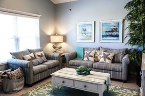 Condo, 2 Bedrooms | Living area | TV - Sea Dreams 3 2 Bedroom Condo by RedAwning (South Padre Island)