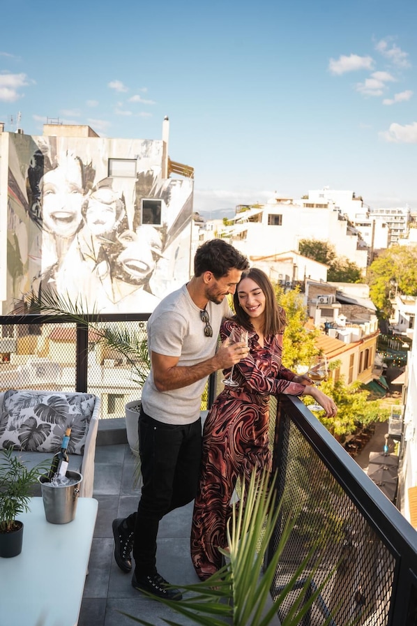 Suite estudio de luna de miel, terraza | Balcón