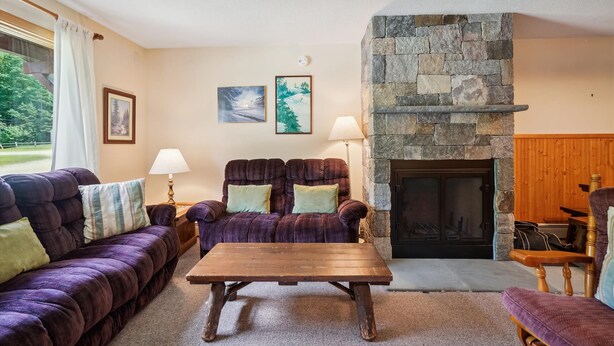 Unclassified image, 1 of 30, button - 2 bedroom Killington condo with fireplace, kitchen, and Wi-Fi. (Killington)