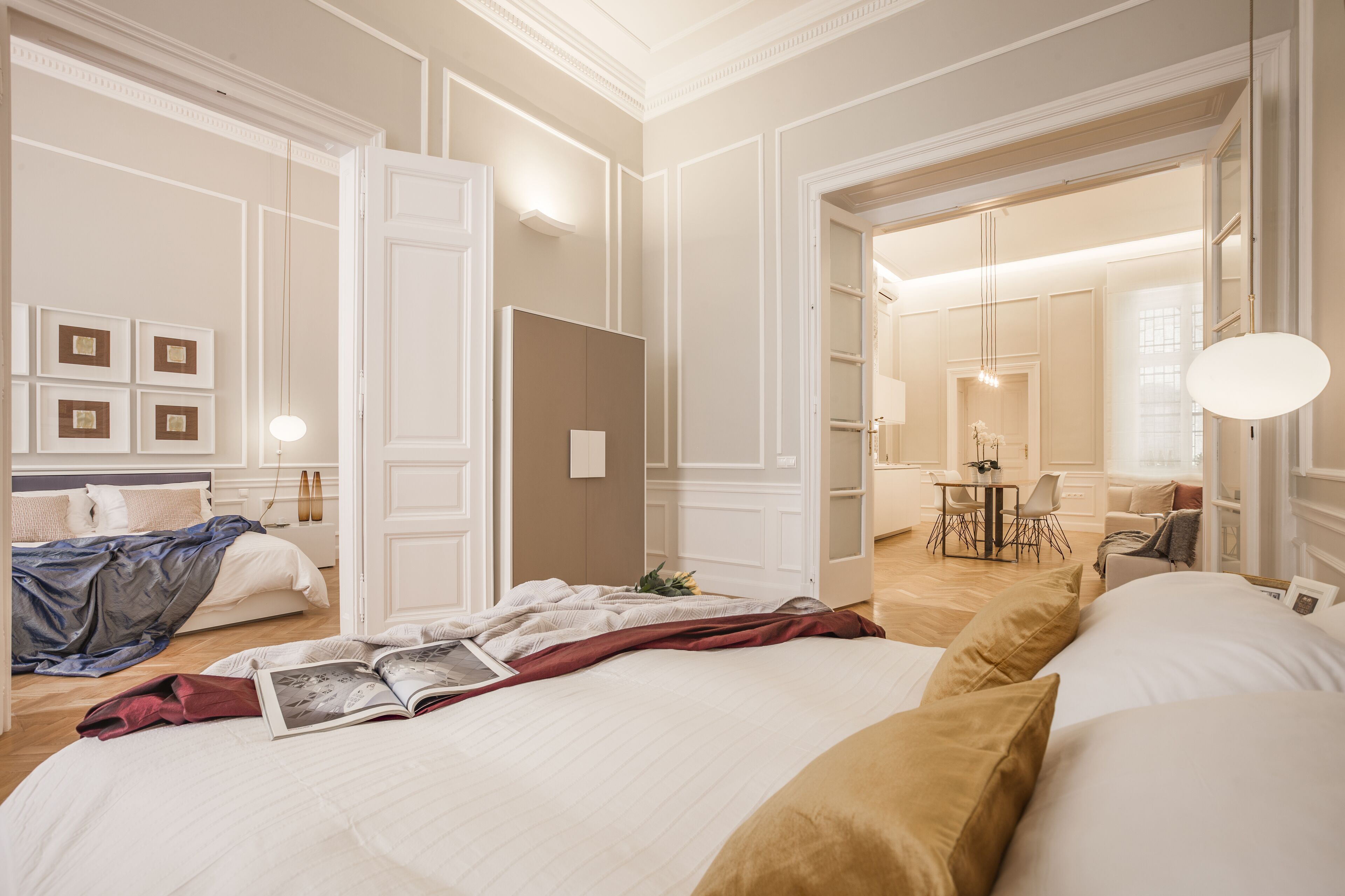 2 bedrooms, desk, iron/ironing board, travel cot