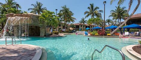 Outdoor pool, a heated pool