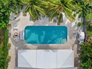 Outdoor pool, a heated pool