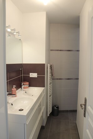 Ducha, secador de pelo, papel higiénico