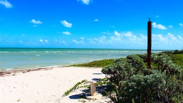 Private beach, white sand