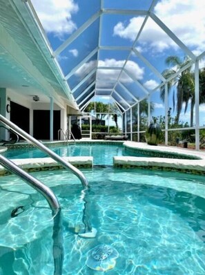 A heated pool