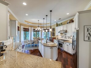 Fridge, microwave, oven, dishwasher - 6 Lookout ~ Enjoy Lagoon Views and a Short Walk to the Beach! Pool & Game Room! (Hilton Head Island)