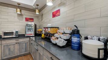 Free daily buffet breakfast