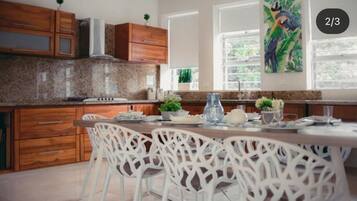 House | Private kitchen | Coffee/tea maker, dining tables
