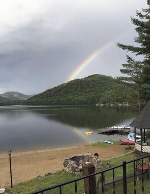 Property grounds - Old Timberline Inn - Lake Front Home with PRIVATE Sandy Beach Caroga Lake, NY   (Caroga Lake)