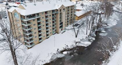 Riverfront 2 BR Condo Walk to The Island.