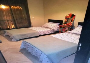 2 bedrooms, bed sheets