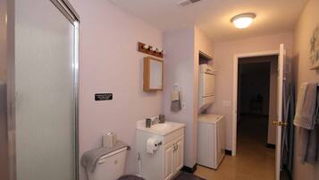 Hair dryer, towels