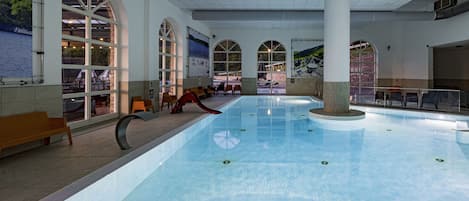 Indoor pool, seasonal outdoor pool