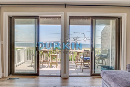 Condo with ocean views across the street from the beach