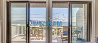 Condo with ocean views across the street from the beach