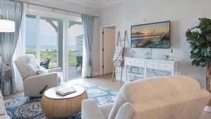 TV, table football - Renovated - 4th Floor Condo #143 with Golf & Ocean Views at Cinnamon Beach (Palm Coast)