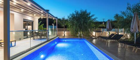 Front of property – evening/night