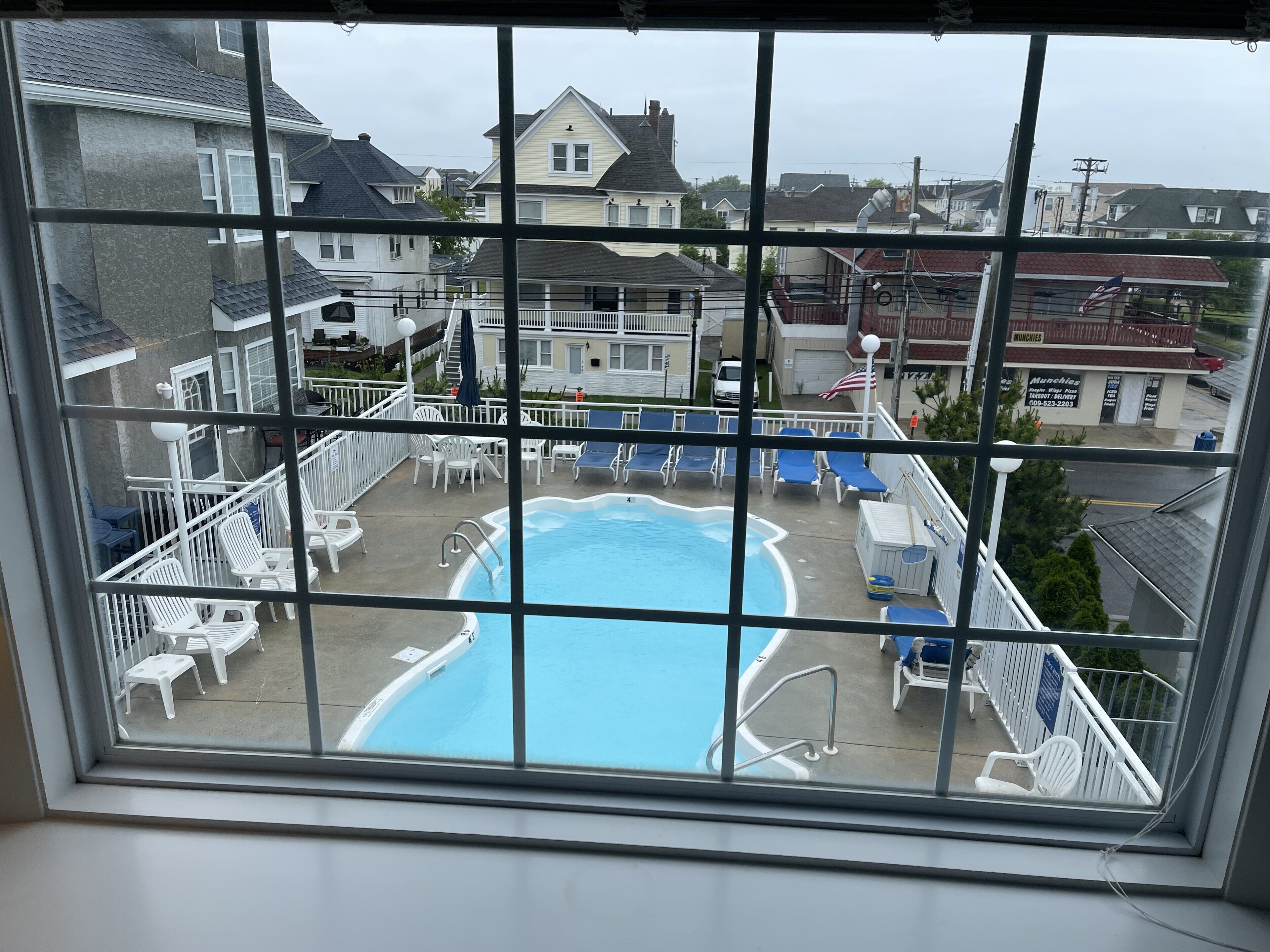 Great view of pool from master bedroom