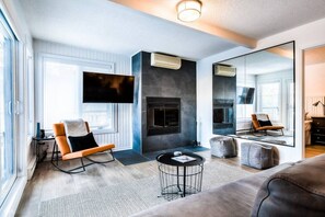 TV connectée, cheminée