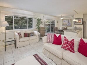 公寓客房 (Vantage Point Condo 307) | 客廳 | 電視、壁爐