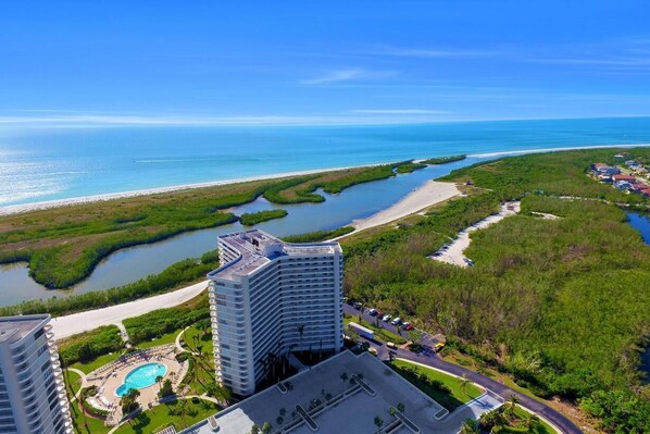 Condo, 2 Queen Beds (Beachfront condo with two balconies, ) | Aerial view