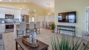 House, 3 Bedrooms | Living room | TV - 5350 Palmetto Street by Coastal Vacation Properties (Fort Myers Beach)