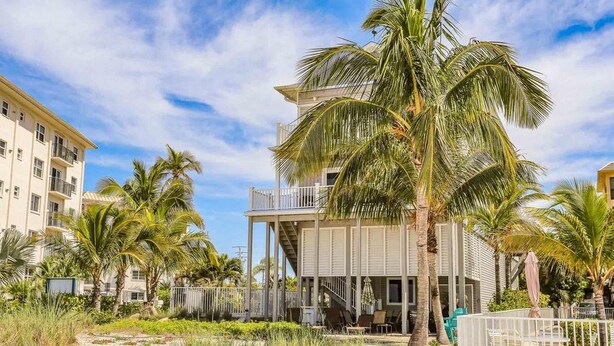 House, 5 Bedrooms, Partial Ocean View | Exterior - Gulf Beach Road by Coastal Vacation Properties (Fort Myers Beach)