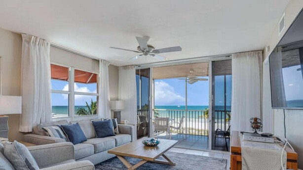 Condo, 2 Bedrooms | Living room - Beach Villas by Coastal Vacation Properties (Fort Myers Beach)