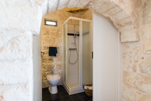 Dusche, Haartrockner, Bidet, Handtücher