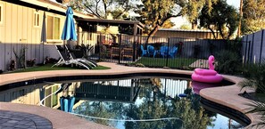 Piscine extérieure, piscine chauffée