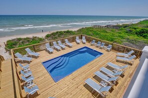 Piscine extérieure, piscine chauffée