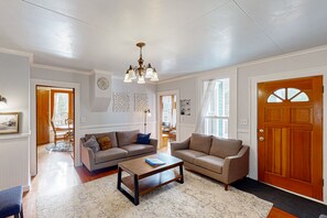 TV, DVD player, books