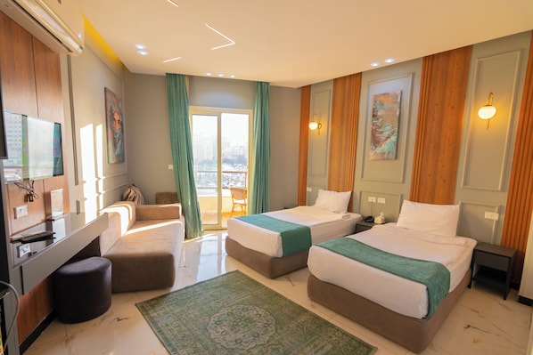 1 bedroom, free minibar items, blackout drapes, soundproofing