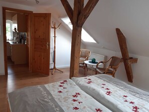 2 bedrooms, travel crib, WiFi, bed sheets